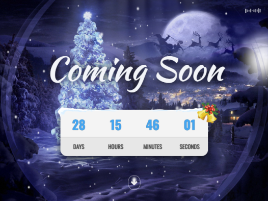 html5带音乐背景的圣诞节倒计时页面代码